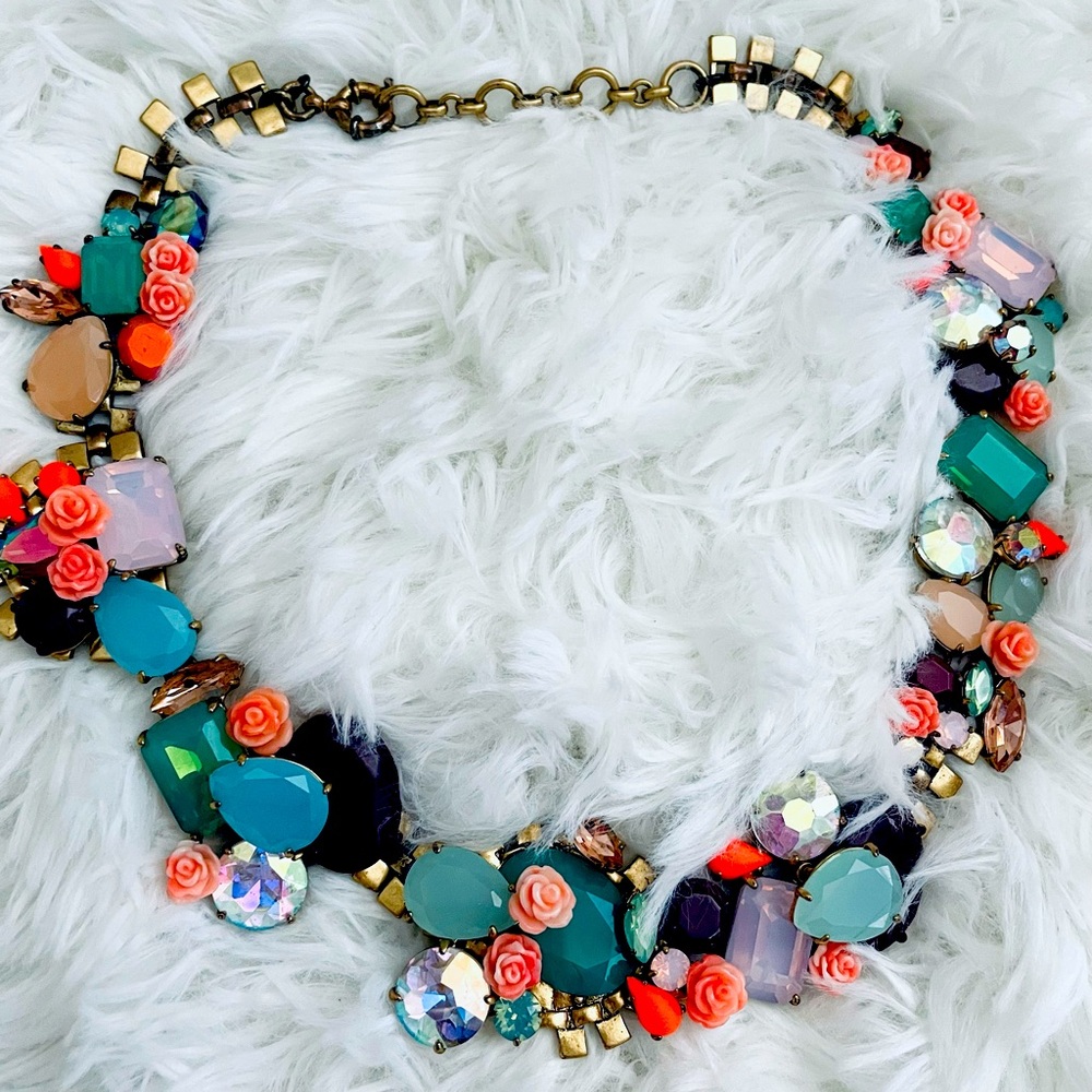 J Crew Beautiful Multi Stone Necklace